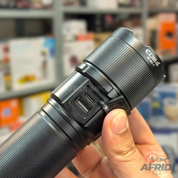COBA Aluminum 2KM Powerful Flashlight with Side Lamp